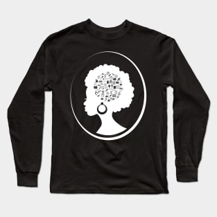 Science on the Afro (Light Design) Long Sleeve T-Shirt